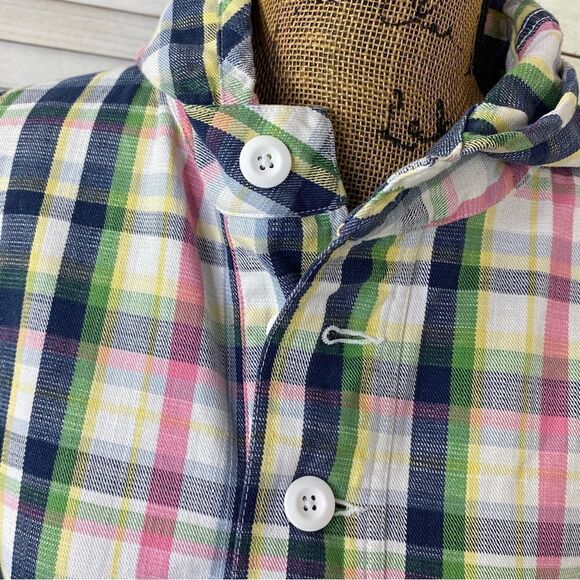 Merona Plaid Cotton Canvas Pullover Hoodie Jacket Pink Blue Small - Picture 6 of 15